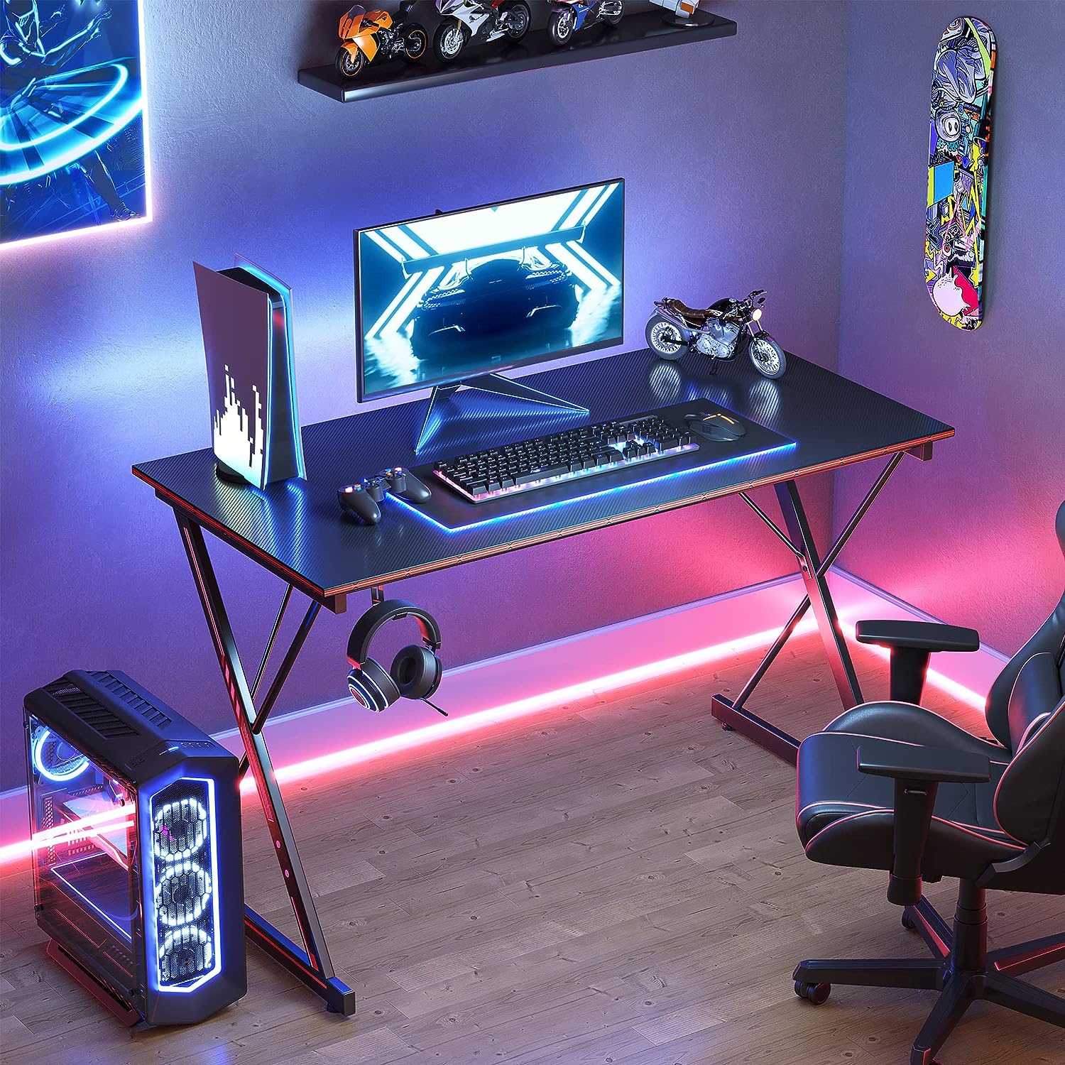 Imagem de uma mesa vermelha
